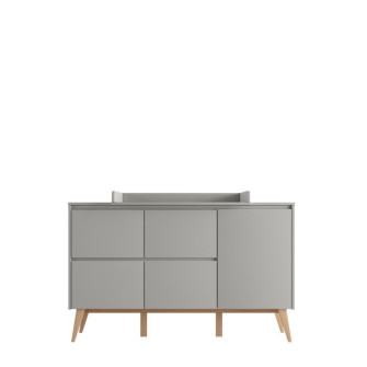 Kumode con 4 cajones y puertas (colección Classy Gray)
